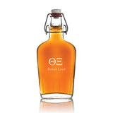 Custom Engraved Theta Xi - Personalized Whiskey Glass Flask - Swing Top
