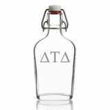 Custom Engraved Delta Tau Delta - Personalized Whiskey Glass Flask - Swing Top