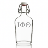 Custom Engraved Iota Phi Theta - Personalized Whiskey Glass Flask - Swing Top