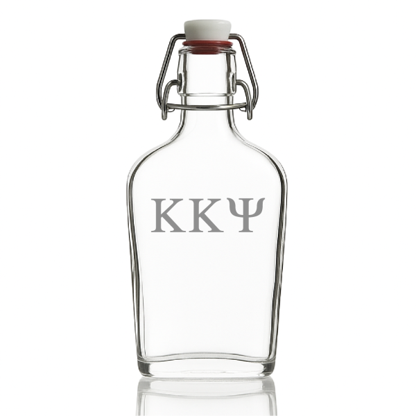 Custom Engraved Kappa Kappa Psi - Personalized Whiskey Glass Flask - Swing Top
