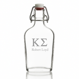Custom Engraved Kappa Sigma - Personalized Whiskey Glass Flask - Swing Top