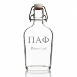 Custom Engraved Pi Alpha Phi - Personalized Whiskey Glass Flask - Swing Top
