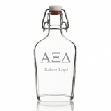 Custom Engraved Alpha Xi Delta - Personalized Whiskey Glass Flask - Swing Top
