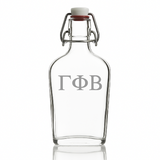 Custom Engraved Gamma Phi Beta - Personalized Whiskey Glass Flask - Swing Top