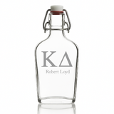 Custom Engraved Kappa Delta - Personalized Whiskey Glass Flask - Swing Top