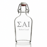 Custom Engraved Sigma Alpha Iota - Personalized Whiskey Glass Flask - Swing Top