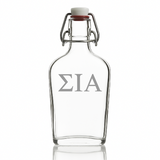 Custom Engraved Sigma Iota Alpha - Personalized Whiskey Glass Flask - Swing Top