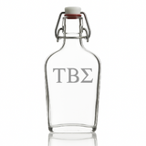 Custom Engraved Tau Beta Sigma - Personalized Whiskey Glass Flask - Swing Top