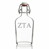 Custom Engraved Zeta Tau Alpha - Personalized Whiskey Glass Flask - Swing Top
