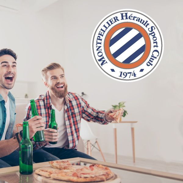 Soccer Wall Decals - Ligue 1 France Soccer Team Logos - Montpellier HSC