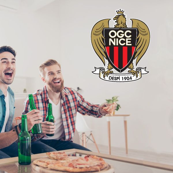 Soccer Wall Decals - Ligue 1 France Soccer Team Logos - OGC Nice