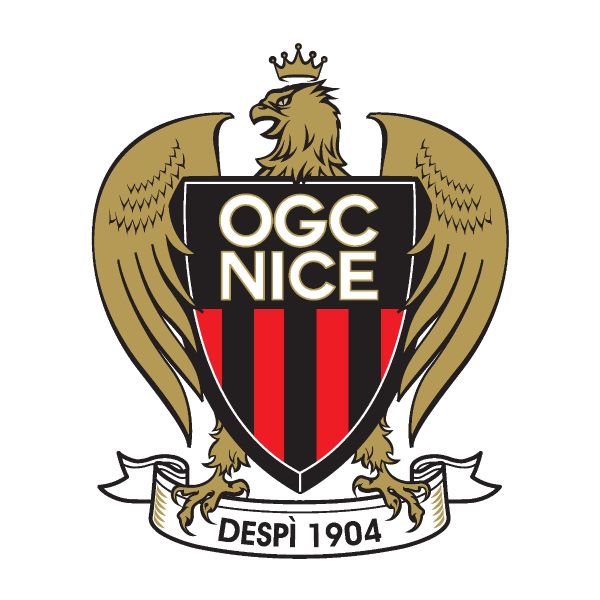 Soccer Wall Decals - Ligue 1 France Soccer Team Logos - OGC Nice