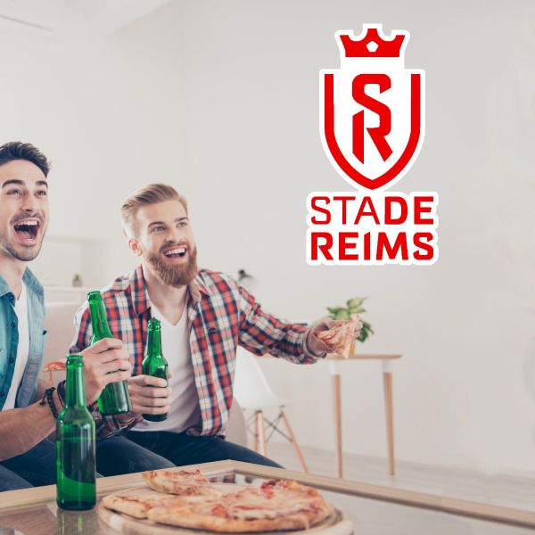 Soccer Wall Decals - Ligue 1 France Soccer Team Logos - Stade de Reims