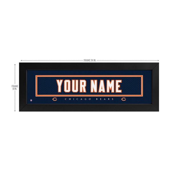 Chicago Bears Custom Print Name Plate