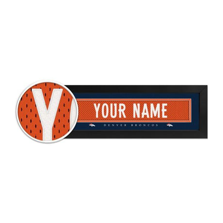 Denver Broncos Custom Print Name Plate