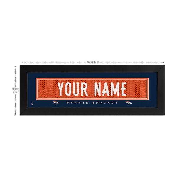 Denver Broncos Custom Print Name Plate
