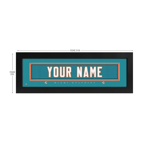 Miami Dolphins Custom Print Name Plate