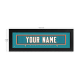 Miami Dolphins Custom Print Name Plate