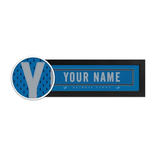 Detroit Lions Custom Print Name Plate