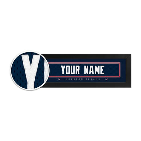 Houston Texans Custom Print Name Plate