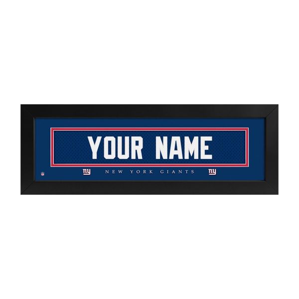 Custom New York Giants name plate with jersey-style design