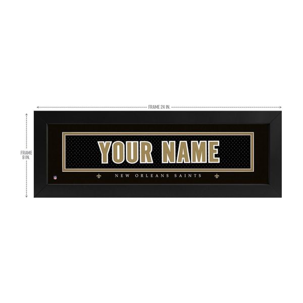 New Orleans Saints Custom Print Name Plate