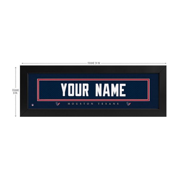 Houston Texans Custom Print Name Plate