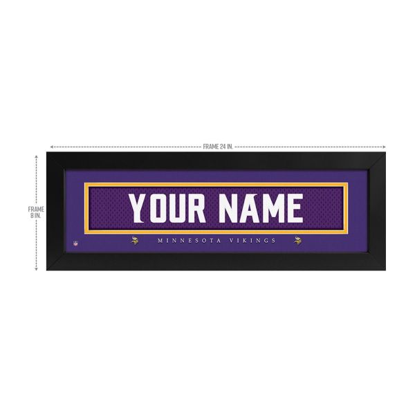 Minnesota Vikings Custom Print Name Plate