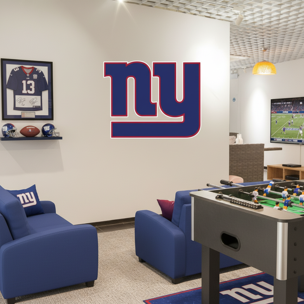 New York Giants football team logo wall decal