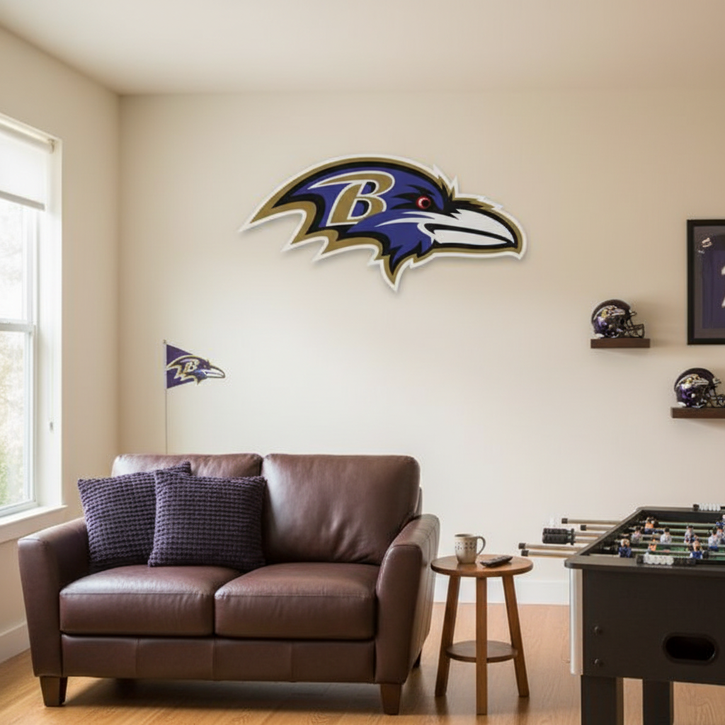 Baltimore Ravens Football Team Logo - Sports Team Wall Decal