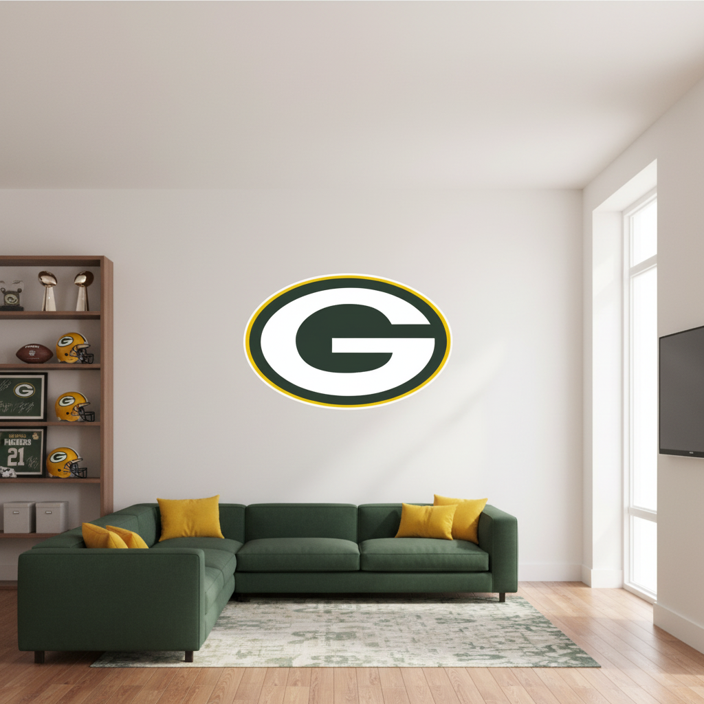 Green Bay Packers Football Team Logo - Sports Team Wall Decal