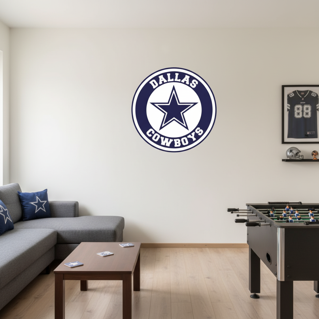 Dallas Cowboys Emblem Football Team - Sports Team Wall Decal