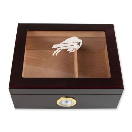 Personalized Cigar Humidor - Buffalo Bills Football Sports Team Logo Design