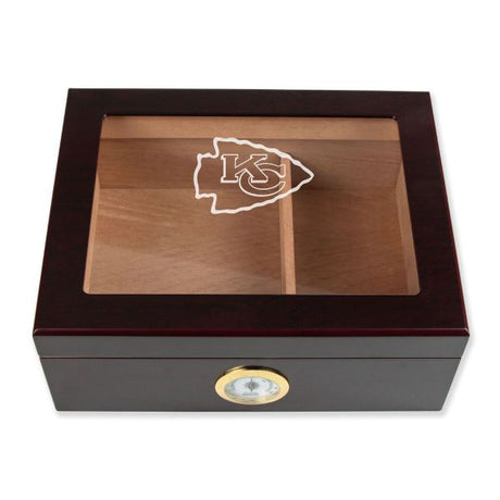 Personalized Cigar Humidor - Kansas City Chiefs Football Sports Team Logo Design