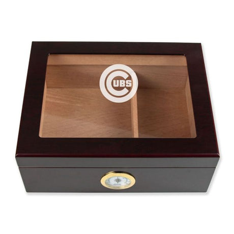 Personalized Cigar Humidor - Chicago Cubs Baseball Sports Team Logo Design