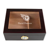 Personalized Cigar Humidor - Tennessee Titans Football Sports Team Logo Design