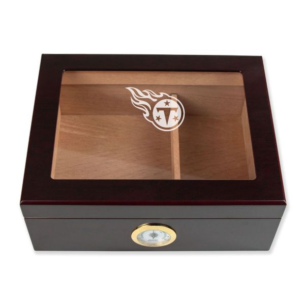 Personalized Cigar Humidor - Tennessee Titans Football Sports Team Logo Design