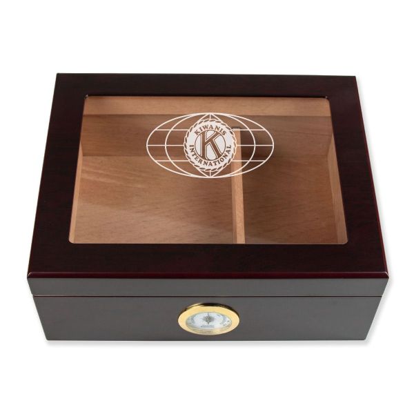 Personalized Cigar Humidor - Kiwanis International Logo Design