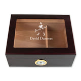 Personalized Cigar Humidor - Engraved Johnnie Walker Logo Design