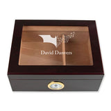 Personalized Cigar Humidor - Engraved Batman Joker Symbol Logo Design - Man Cave Gift Ideas - Gifts For Him
