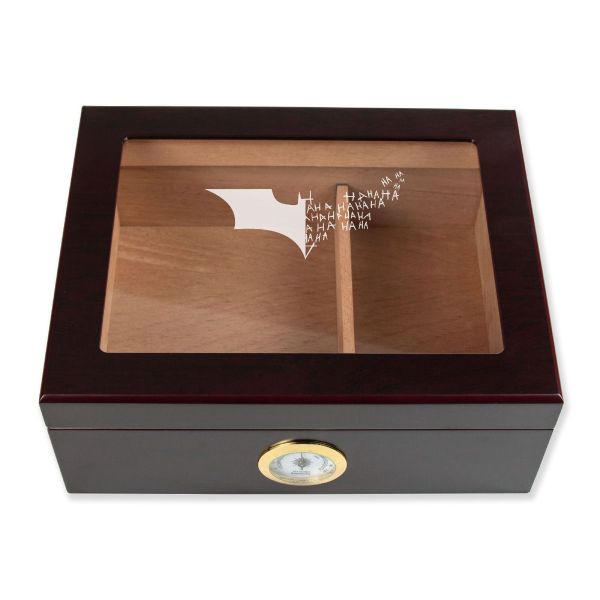 Personalized Cigar Humidor - Engraved Batman Joker Symbol Logo Design - Man Cave Gift Ideas - Gifts For Him