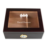 Personalized Cigar Humidor - Engraved Batman Blood Dripping Logo Design - Man Cave Gift Ideas - Gifts For Him