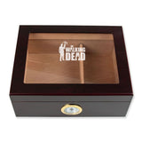 Personalized Cigar Humidor - Engraved Daryl Dixon Walking Dead Logo Design - Man Cave Gift Ideas - Gifts For Him