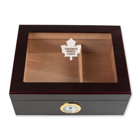 Personalized Cigar Humidor - Toronto Maple Leafs Hockey Sports Team Logo Design