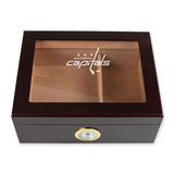 Personalized Cigar Humidor - Washington Capitals Hockey Sports Team Logo Design