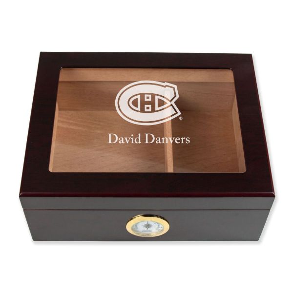 Personalized Cigar Humidor - Montreal Canadiens Hockey Sports Team Logo Design