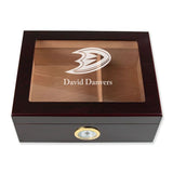 Personalized Cigar Humidor - Anaheim Ducks Hockey Sports Team Logo Design