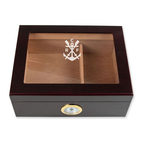 Personalized Cigar Humidor - Engraved Clube de Regatas do Flamengo Water Sports Soccer Team Logo Design