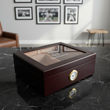 Personalized Cigar Humidor - Engraved Boston Red Sox Baseball Team Logo Design