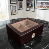 Personalized Cigar Humidor - Engraved Pirates Vintage P Baseball Team Logo Design